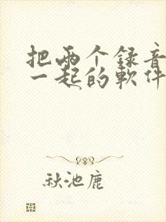 把两个录音合在一起的软件