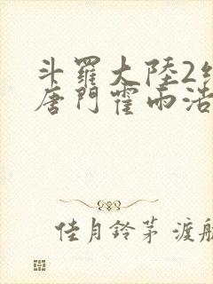 斗罗大陆2绝世唐门霍雨浩和唐舞桐