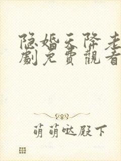 隐婚天降老公短剧免费观看全集