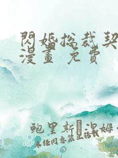 闪婚总裁契约妻漫画 免费