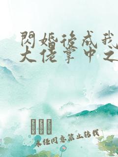 闪婚后成我成了大佬掌中之物