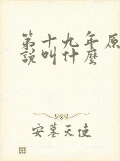 第十九年原著小说叫什么