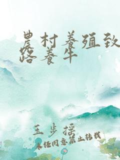 农村养殖致富门路养牛