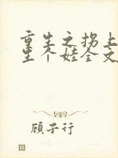 重生之拐上老攻生个娃全文阅读