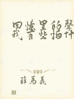 回忆里的声音让我有些怕什么歌