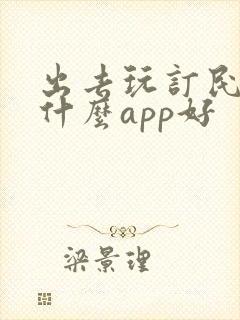 出去玩订民宿用什么app好