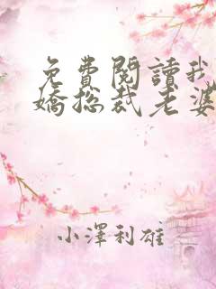 免费阅读我的傲娇总裁老婆全文