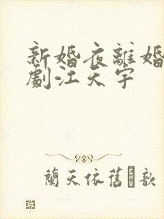 新婚夜离婚时短剧江天宇