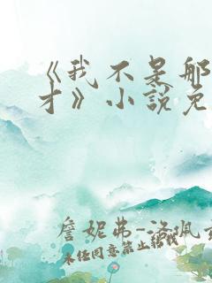 《我不是那种人才》小说免费阅读