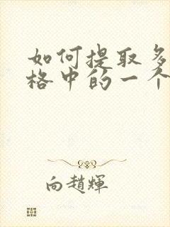 如何提取多个表格中的一个表格