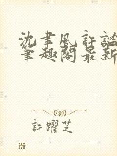 沈聿风许谧小说笔趣阁最新章节更新