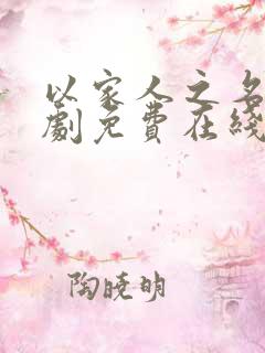 以家人之名电视剧免费在线观看