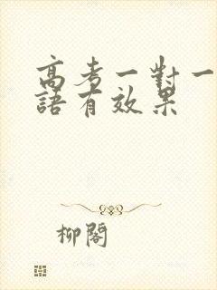 高考一对一补英语有效果