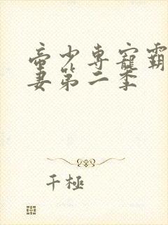 帝少专宠霸道宠妻第二季