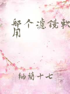 哪个滤镜软件好用