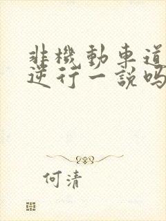 非机动车道存在逆行一说吗