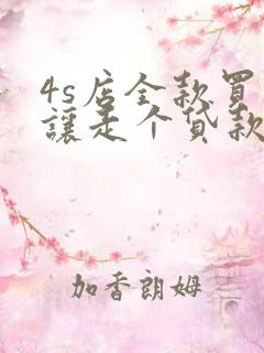 4s店全款买车让走个贷款手续