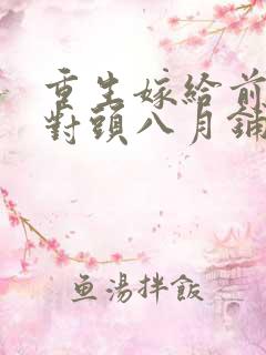 重生嫁给前夫死对头八月铺槿砑