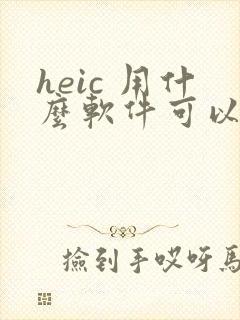 heic 用什么软件可以打开