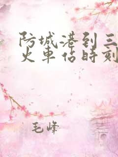 防城港到三亚的火车站时刻表