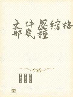 文件压缩格式有哪几种