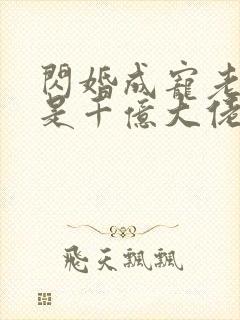 闪婚成宠老公竟是千亿大佬免费观看