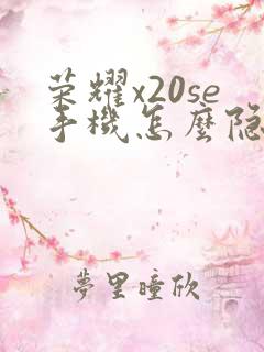 荣耀x20se手机怎么隐藏应用软件