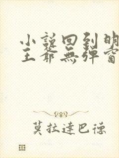 小说回到明朝当王爷无弹窗全文免费阅读