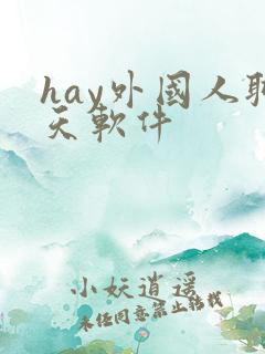 hay外国人聊天软件
