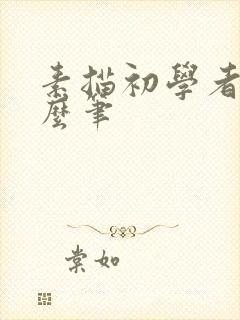 素描初学者买什么笔