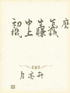 初中生怎么在手机上赚钱