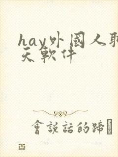 hay外国人聊天软件
