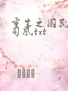 重生之国民男神司凰txt