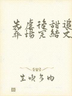 先虐后甜追妻火葬场完结文