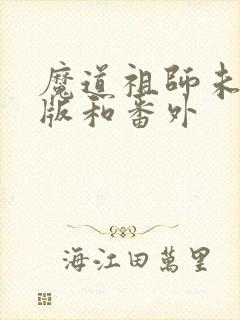 魔道祖师未删减版和番外
