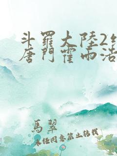 斗罗大陆2绝世唐门霍雨浩