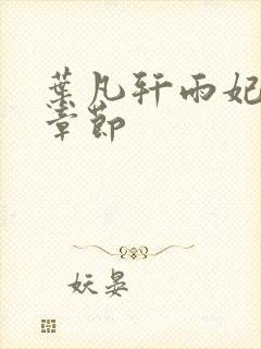 叶凡轩雨妃最新章节