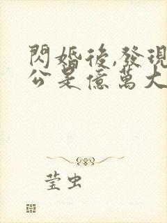 闪婚后,发现老公是亿万大佬txt下载完本