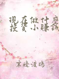 现在做什么行业投资小赚钱快