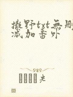 撒野txt无删减加番外
