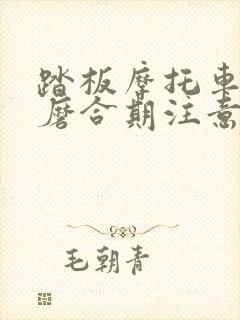 踏板摩托车新车磨合期注意事项