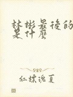 林彬最后的结局是什么