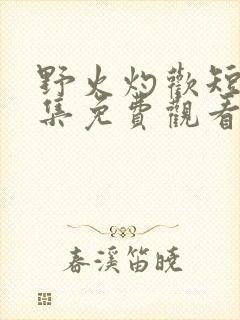 野火灼欢短剧全集免费观看