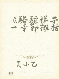 《骆驼祥子》每一章节概括(二十四章)