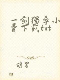 一剑独尊小说免费下载txt