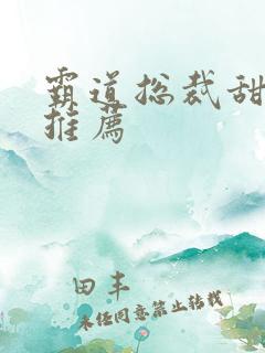 霸道总裁甜宠文推荐