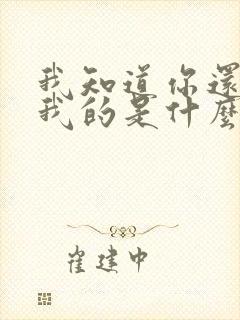 我知道你还是爱我的是什么歌