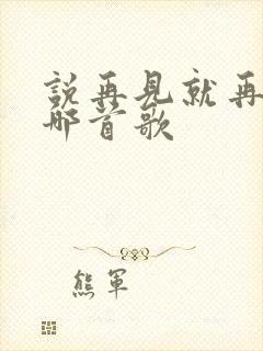 说再见就再见是哪首歌