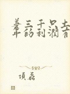 养三千只土鸡一年的利润有多少