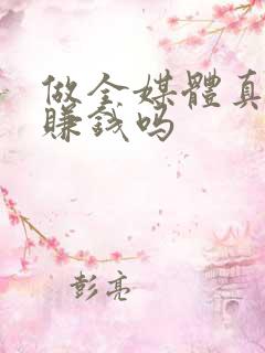 做全媒体真的能赚钱吗